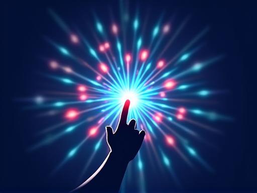 人が触れると反応する光の壁のアイコン